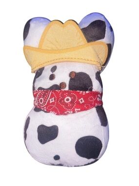 NWOT Cowboy Cow-Print Plush Peep